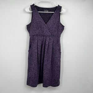 Eddie Bauer Purple Womens Vneck Petite Small Dress Pockets Outdoor Pickleball